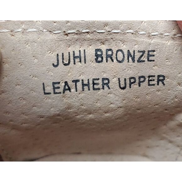 Spring Step Shoes Womens 40 Bronze Metallic Leather Loafer Flat Comfort Sandals - Picture 12 of 13